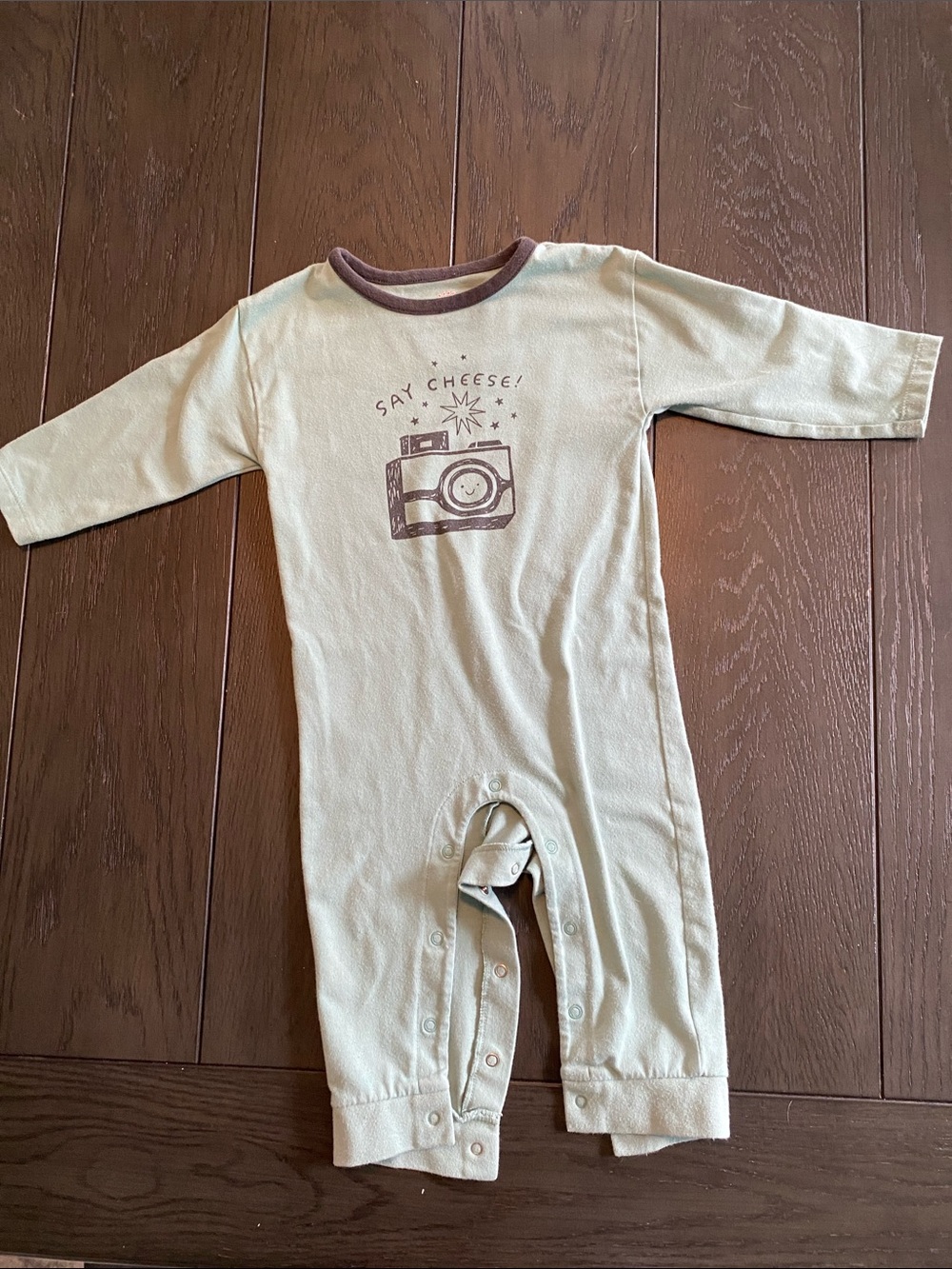 Cat & Jack Cream One-Piece with Camera Graphic